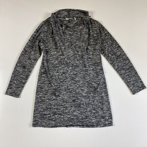 Soft Surroundings Cowl Neck Wrap Cardigan Sweater Gray Size Medium